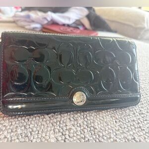 Coach Black Embossed Wallet